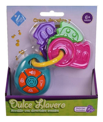 Sonajero Didáctico Dulce Llavero Con Sonidos El Duende Azul 0
