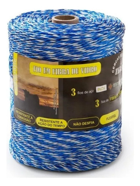 Cerca Elétrica Rural Fio Fibra De Vidro 500mts 3,5mm Zebu 0 Cerca Elétrica Rural Fio Fibra De Vidro 500mts 3,5mm Zebu 0