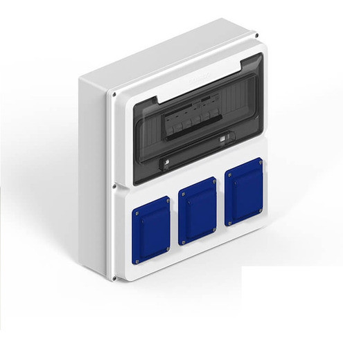 Caja Ip65 P/ Tablero De Obra 12 Bocas - 3 Tomas Genrod 0