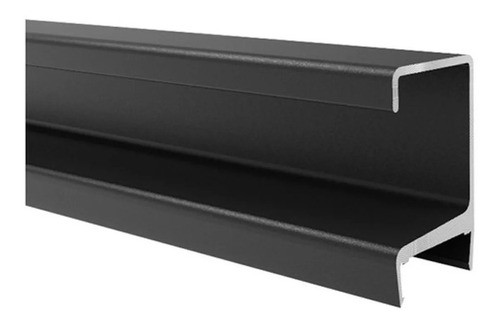 Perfil Tirador Manija C 18 Mm 3 Mts Negro Cajón Grupo Euro * 0
