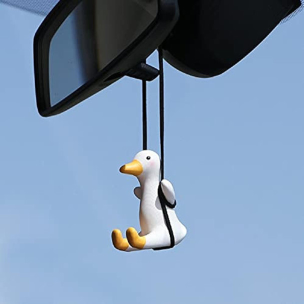 Amioro Cute Swing Duck Car Pendant Interior Rearview Mirrors 0
