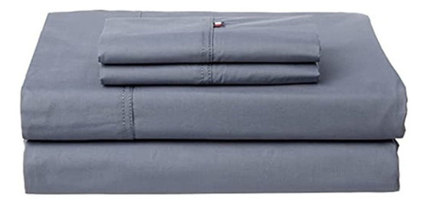 Juego De Sábanas Tommy Hilfiger Signature Solid, Queen, Folk 0