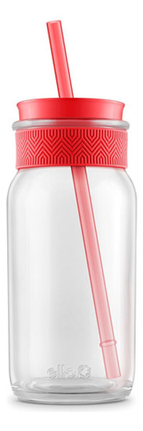 Ello Kella Botella Vidrio Con Pajilla 20 Oz Color Coral 0 Ello Kella Botella Vidrio Con Pajilla 20 Oz Color Coral 0