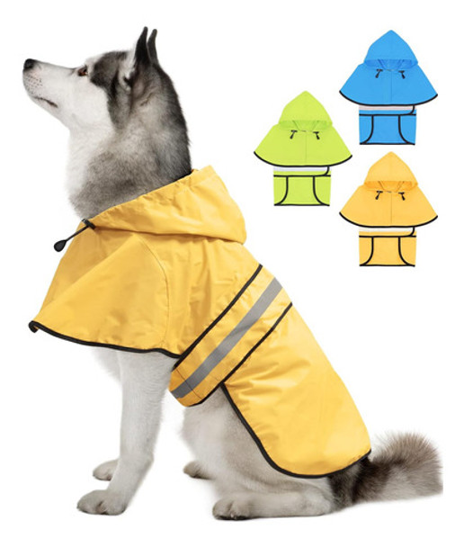 Capa De Chuva Impermeável Weesiber Para Cães - Jaqueta De Ch 0 Capa De Chuva Impermeável Weesiber Para Cães - Jaqueta De Ch 0
