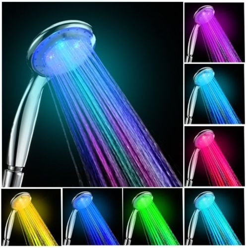 7 Colores Automáticos Que Cambian La Cabeza De Ducha Ligera 0