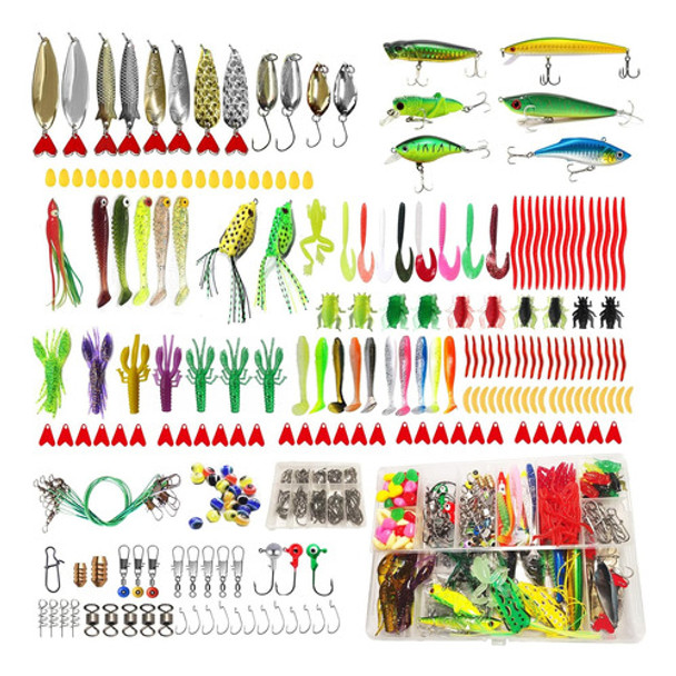 Kit Pesca Señuelos Cebos Pesca Regalo Set De 437 Piezas. 0