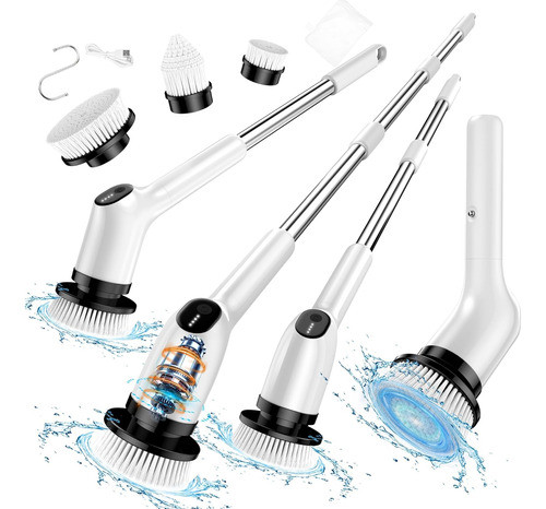 Cepillo Limpieza Inalámbrico Eléctrico Mango Extensible 0