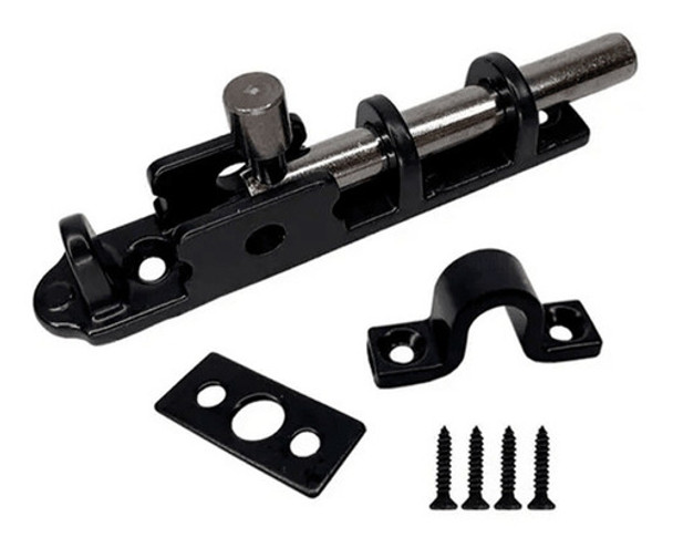 Trinco Ferrolho Fecho Porta E Janela Preto Reforçado 9cm 0