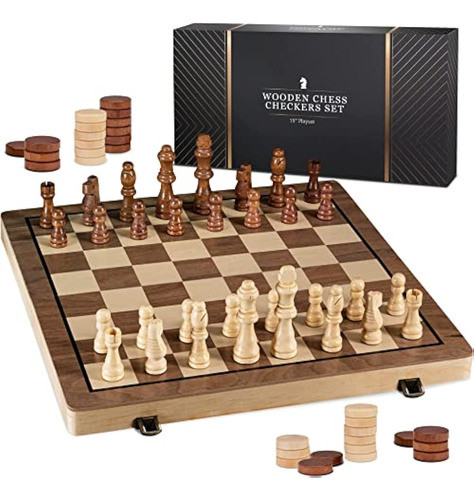 Juegos De Ajedrez De Madera De 15 Pulgadas, Juego 0