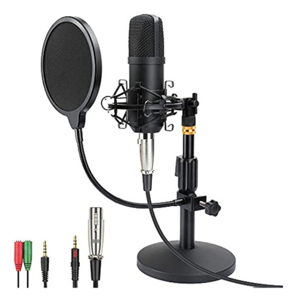 Micrófono De Condensador De Estudio Profesional, Kit De Micr 0