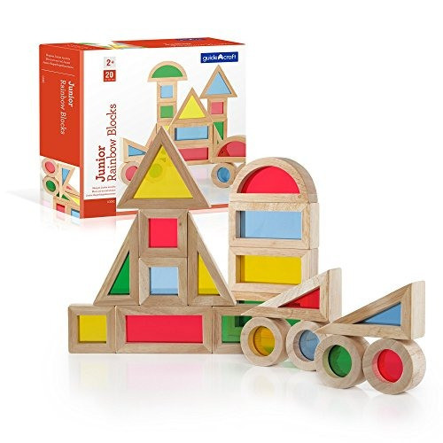 Guidecraft Jr. Rainbow Block Juego De 20 Piezas 0