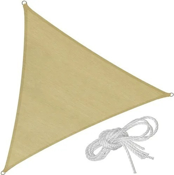 Malla Sombra Vela Toldo Triangular 4 X 4 X 4 Mts Jardin Uv50 0