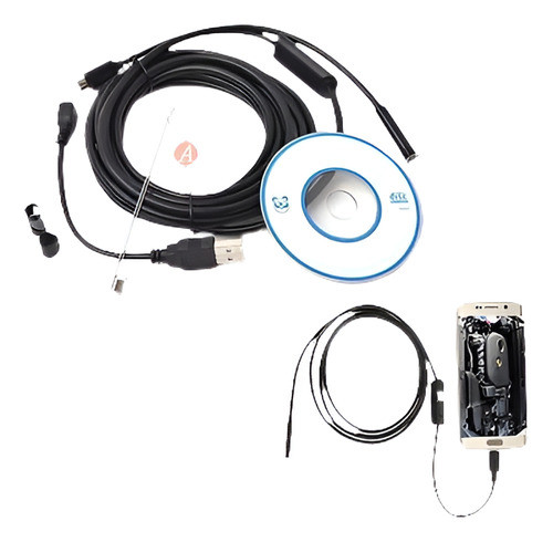 ¿2m Mini Usb Android Hd Endoscopio Tubo De Inspección Cámara 0