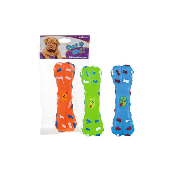 Osso De Brinquedo Colorido Macio Para Cachorros 0