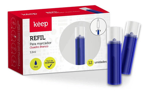 Recarga Marcador Pizarra Azul Keep 0
