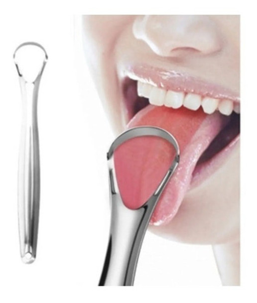 Limpiador De Lengua En Acero Inoxidable Raspador Lingual 0