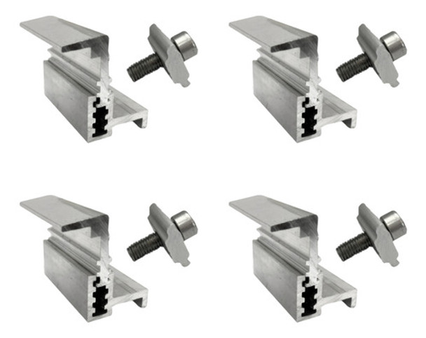 Fixador Grampo Final End Clamp Linha C Placa Solar Kit 04 Un 0