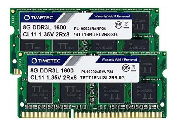 Timetec 16gb Kit (2x8gb) Ddr3l / Ddr3 1600mhz (ddr3l-1600) P 0
