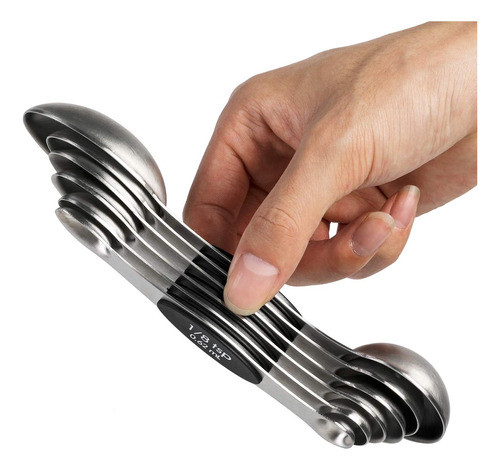 Cucharas De Medir Magnéticas Acero Inoxidable, 6 Piezas 0