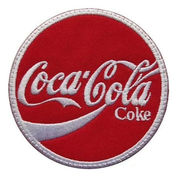 Parches Bordados Termoadhesivo Coca Cola Coke 7 Cms Redondo 0