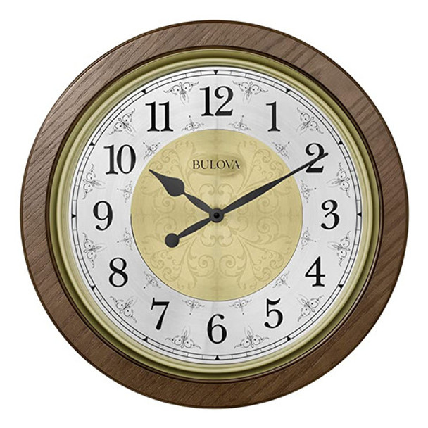 Bulova C Manchester Chiming - Reloj De Pared, Color Nogal 0
