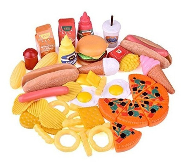 Juegue Set De Alimentos Para Niños Cocina Juguetes De Comida 0