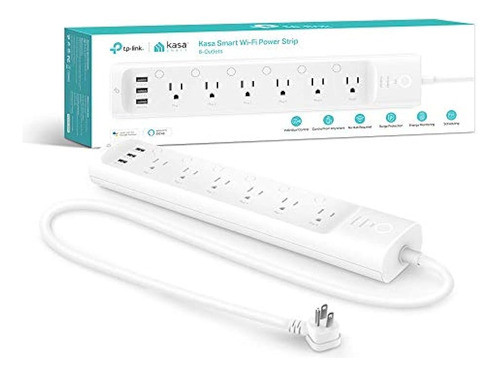 Kasa Smart Plug Power Strip Hs300, Protector Contra Sobreten 0