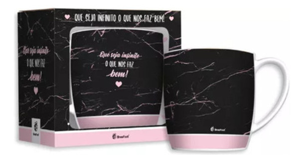 Caneca Urban Que Seja Infinito 300ml Brasfoot Presente 0