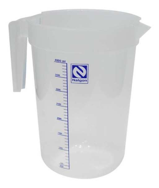 Jarra Plástica Polipropileno Pp, 4 Litros, Graduada, Nalgon 0