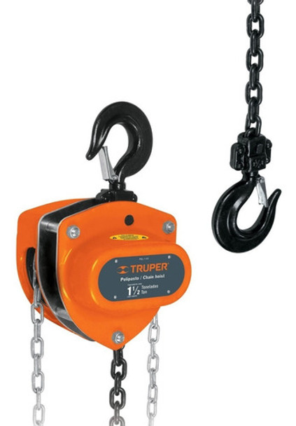 Aparejo A Cadena Truper Pol-1 1/2 - 1-1/2t - 3.3m - Fc 0