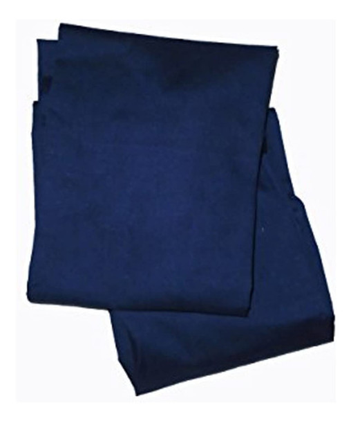 Baby Doll Bedding Sábana Para Cuna Redonda Sólida, Azul Mari 0