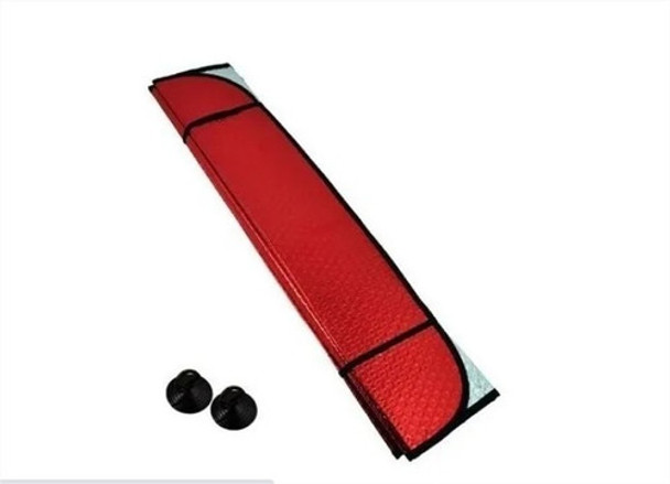 Cortina Roja Parasol Delantera 130x60 Parabrisa Metalizada 0