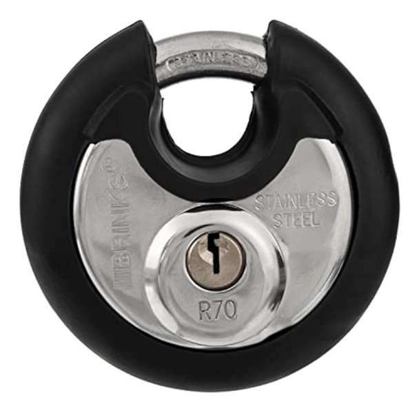 Brinks 673-80002 Candado De Disco Comercial De 80 Mm, Negro 0