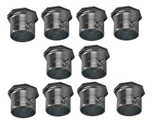 Conector Hierro Metalico 3/4 Mindan Electricidad Pack X 10 0