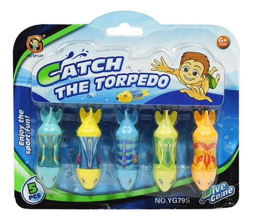 Torpedos Juego De Buceo Para Pileta X5 Juguete Agua Natación 0