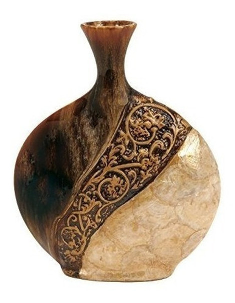 Deco 79 64735 Jarron De Ceramica / Capa, 14  De Alto X 11 0
