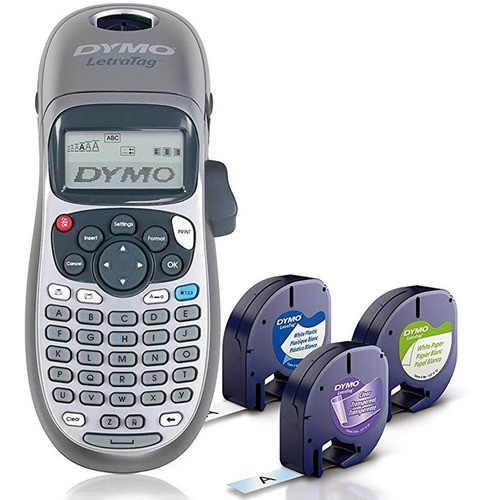 Rotulador Eletrônico Letratag Dymo Plus Lt100h 3fita Suporte 0