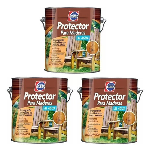Protector Para Maderas Al Agua Elbex 3,l X 3 Und Lnf 0