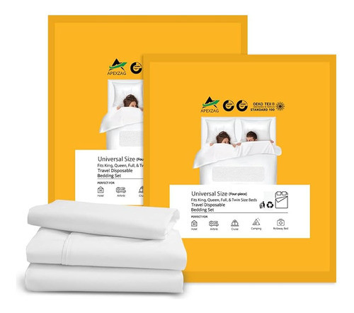 ~? Apexzag Sábana Desechable, Ropa De Cama De Viaje Set Cove 0