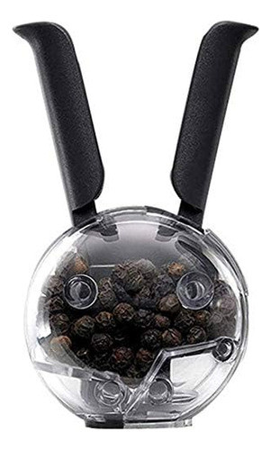 Molino De Sal Y Pimienta Manual Con Diseño De Conejo Negro 0