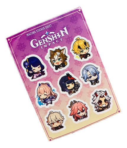 Plancha De Stickers Genshin Impact  Modelo 5 0
