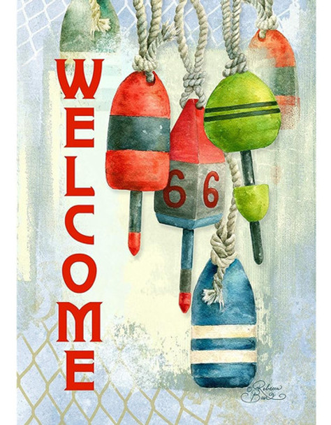 Toland Home Garden 1012438 Coastal Welcome Welcome Flag 28x4 0