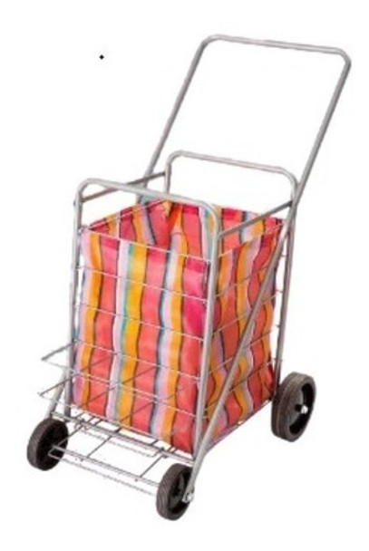 Changuito 4 Ruedas Chango De Compras Canadiense C Botellero 0