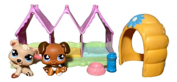 Campamento Little Pet Shop, 2 Mascotas Originales-accesorios 0