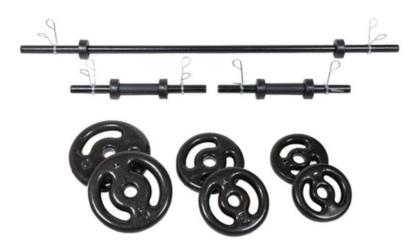 Kit Anilhas Emborrachadas 26kg Barra 1,20m 2 Barras 40cm 0 Kit Anilhas Emborrachadas 26kg Barra 1,20m 2 Barras 40cm 0