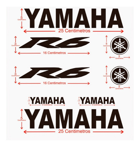 Kit Calcos Yamaha R6 Pegotines Moto 0