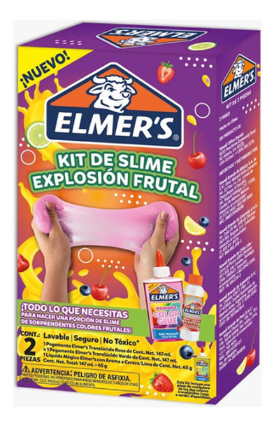 Kit De Slime Elmers Explosion Frutal - Set De 2 Piezas 0