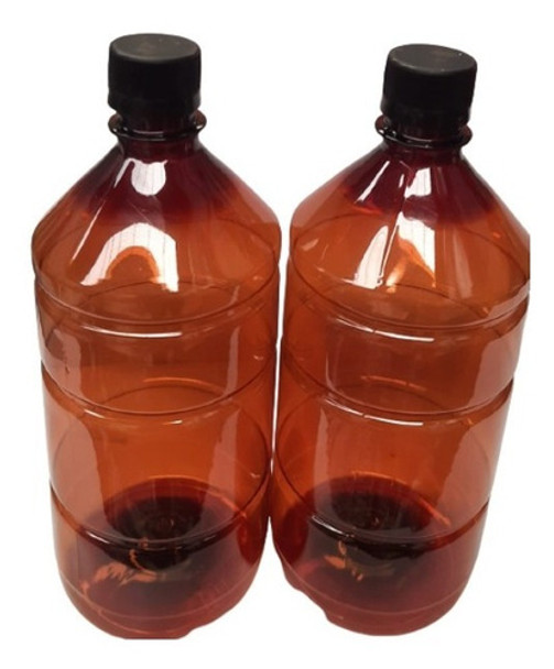 Botella Plástico 1 Litro Ámbar X 100 Unidades C/tapas Plasti 0 Botella Plástico 1 Litro Ámbar X 100 Unidades C/tapas Plasti 0