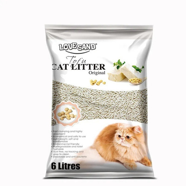 Sanitario Aglomerante Tofu Cat Litter Love Sand 6l 0 Sanitario Aglomerante Tofu Cat Litter Love Sand 6l 0