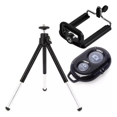 Mini Tripode + Soporte Celular + Disparador Remoto Bluetooth 0